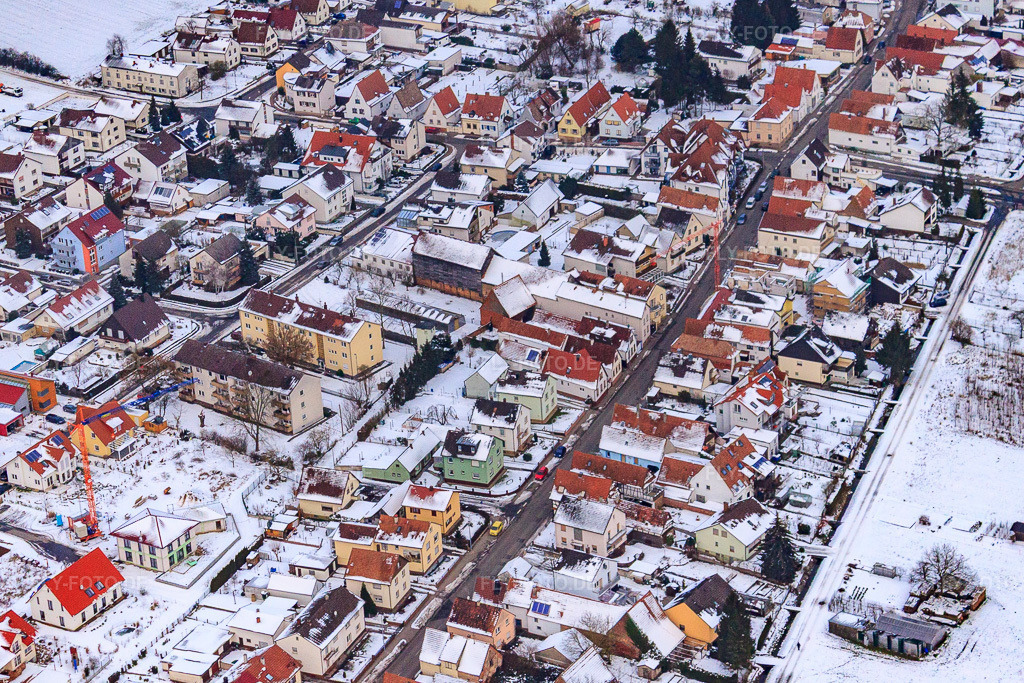 Luftbild: Saarstr in Kandel im Bundesland Rheinland-Pfalz in Deutschland. Foto: IMG_23495.jpg vom 16.01.2010 durch Werner Riehm/FLY-FOTO.de
