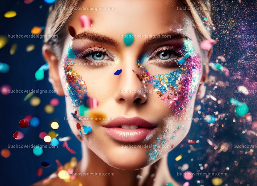 Frau mit konfetti | Entdecken Sie kreative Buch Cover Designs für Self-Publishing-Autoren und Verlage! Unsere maßgeschneiderten Designs ziehen Leser an und bringen Ihre Geschichten visuell zum Leben. Lassen Sie uns Ihr perfektes Cover gestalten!