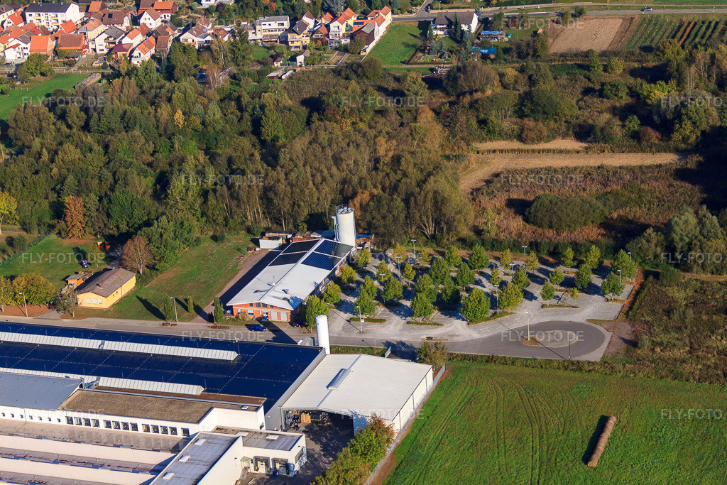 Luftbild: Industriegebiet Am Bruchbach im Ortsteil Schaidt in Wörth im Bundesland Rheinland-Pfalz in Deutschland. Foto: IMG_45824.jpg vom 16.10.2011 durch Werner Riehm/FLY-FOTO.de
