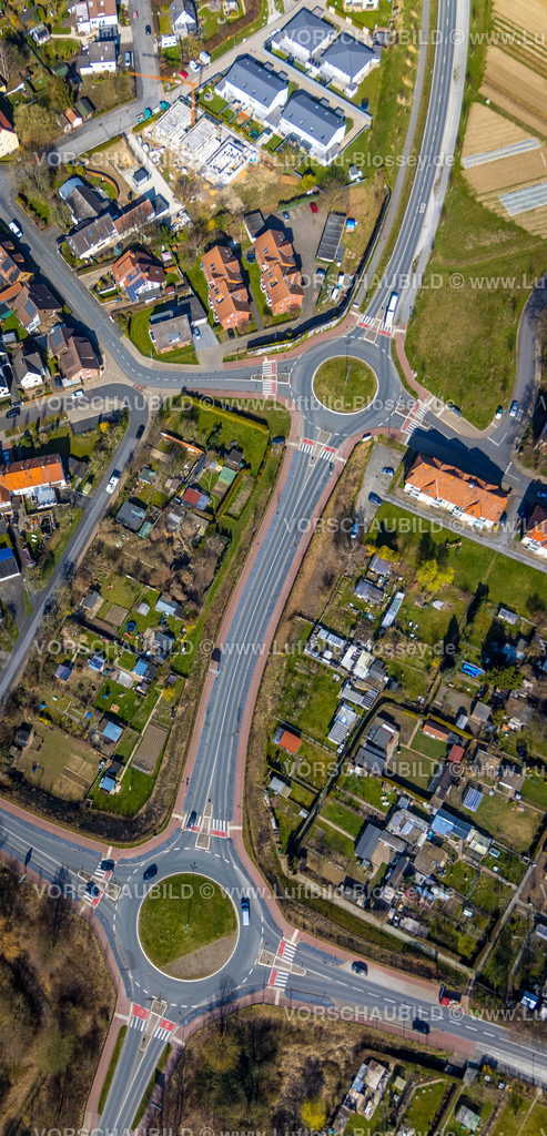 Soest220301494 | Luftbild, Zwei Kreisverkehre Naugardenring in Osthofen, Soest, Soester Börde, Nordrhein-Westfalen, Deutschland
