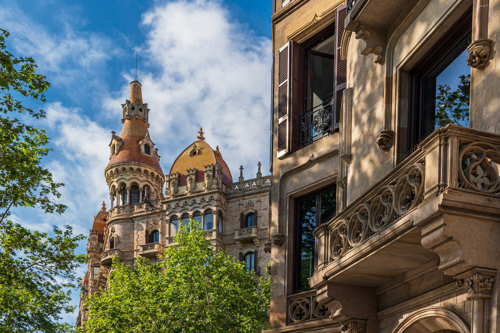 Historische Gebäude in der Stadt Barcelona, Spanien | Historische Gebäude in der Stadt Barcelona, Spanien.                          