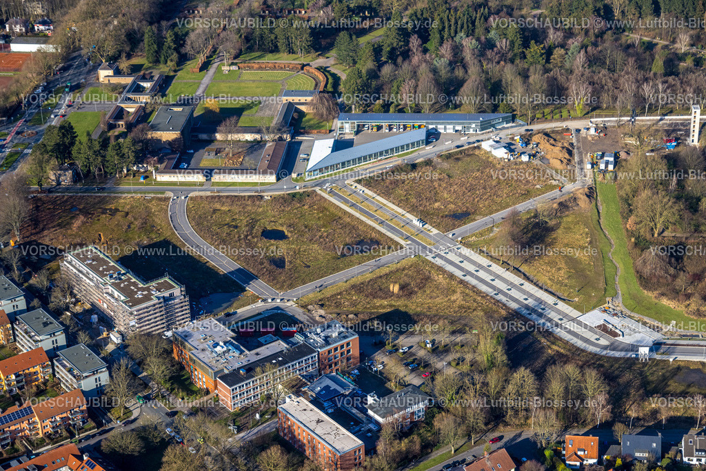 Bochum240103271 | Luftbild, Ostpark Quartier Feldmark, Baustelle ehemaliger Alter Friedhof, Altenbochum, Bochum, Ruhrgebiet, Nordrhein-Westfalen, Deutschland