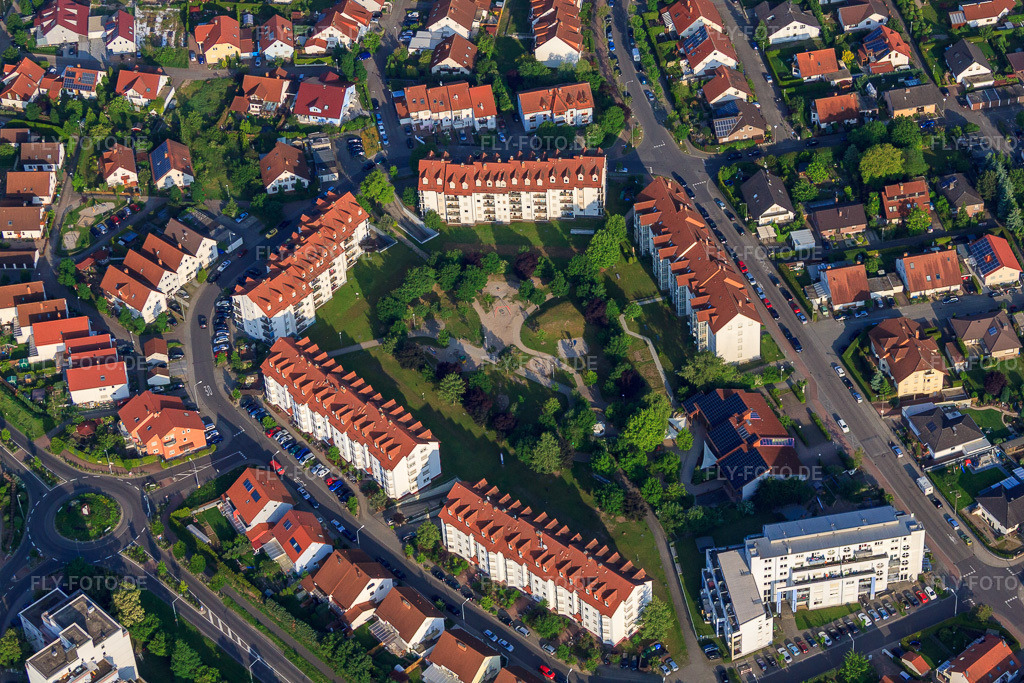 Luftbild: Geschwister-Scholl-Straße in Germersheim im Bundesland Rheinland-Pfalz in Deutschland. Foto: IMG_64921.jpg vom 18.05.2014 durch Werner Riehm/FLY-FOTO.de