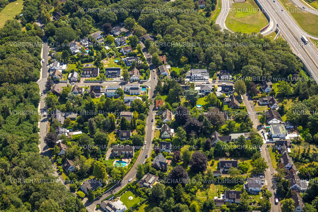 Duisburg230707741 | Luftbild, Villenviertel Wohngebiet Am Heidberg, Autobahn A524 Anschlussstelle Duisburg-Huckingen, Ungelsheim, Duisburg, Ruhrgebiet, Nordrhein-Westfalen, Deutschland