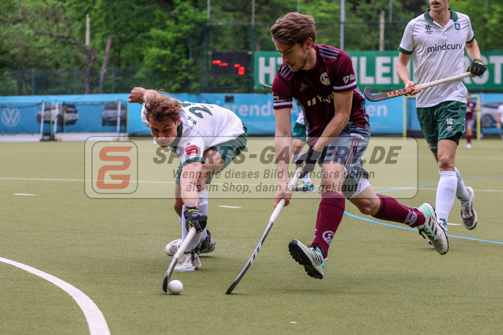 MJ_2023-05-20-HTCU-MSC-20 | Nicolas Kühne (Münchner SC #23) &amp; Moritz Ludwig (Uhlenhorst Mülheim #25), Uhlenhorst Mülheim - Münchner SC am 1.10.2022 im Waldstadion, Mülheim a. d. Ruhr