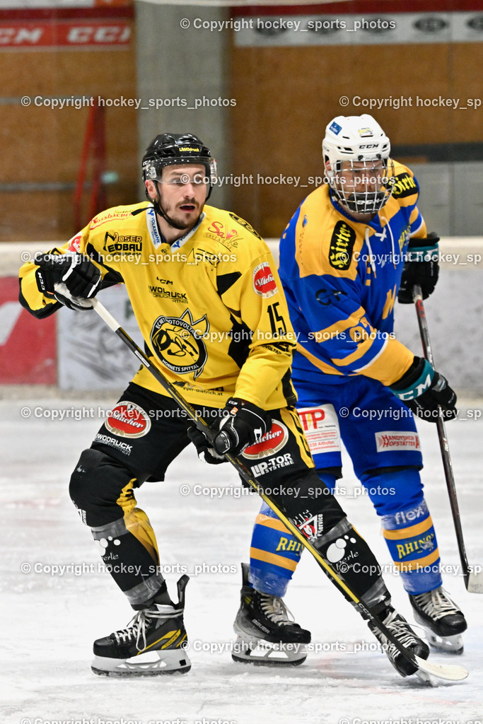 EC Spittal Hornets vs. EHC Althofen 6.1.2024 | #15 Rossbacher Daniel, #92 Jagarinec Jakob Lukas