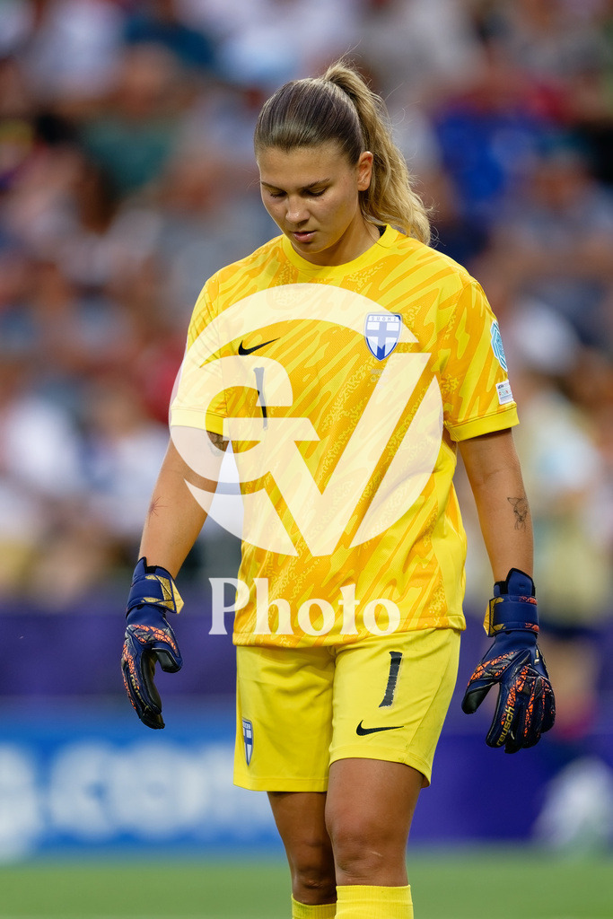 Norway v Finland - UEFA Women's EURO 2025 Group A | SION, SWITZERLAND - JULY 6: Anna Koivunen of Finland looks on   during the UEFA Womens EURO 2025 Group A match between Norway and Finland at Stade de Tourbillon on July 6, 2025 in Sion, Switzerland. (Photo by Giuseppe Velletri/Sports Press Photo/Getty Images)