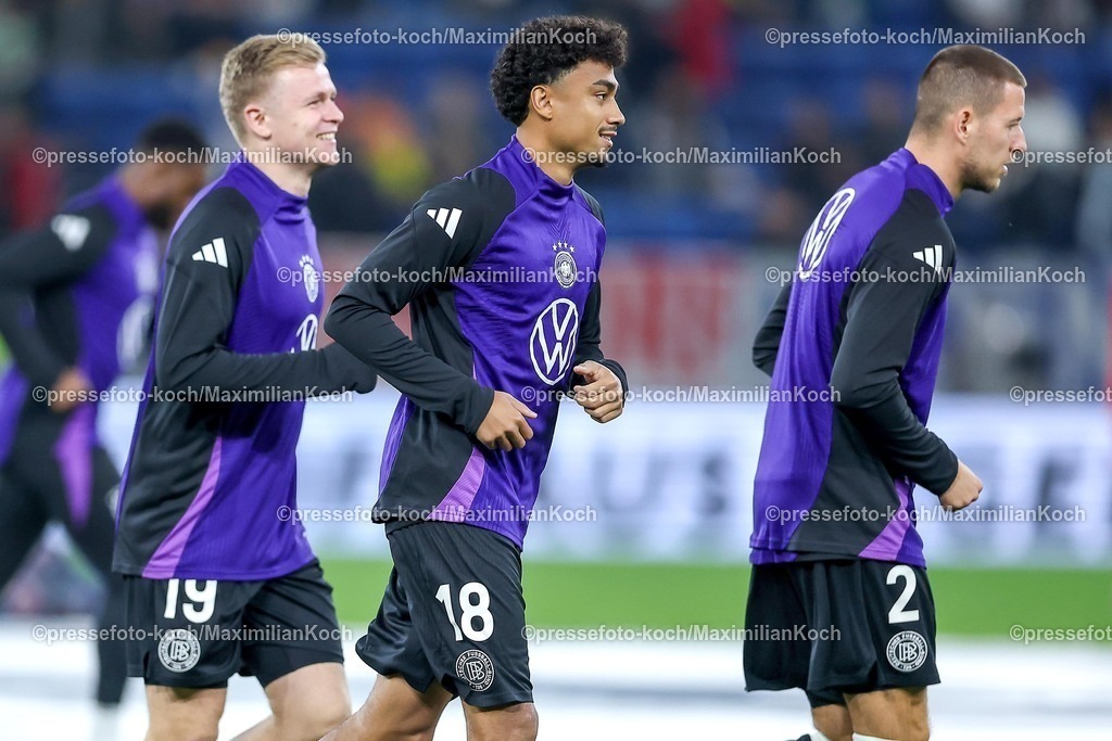 DFB10102501049 | 10.10.2025, Fußball, Länderspiel, Deutschland - Luxemburg, UEFA WM-Qualifikation, 2025/2026, Gruppe A, PreZero Arena in Sinsheim: xd19 xd18 Waldemar Anton (GER #02)DFB regulations prohibit any use of photographs as image sequences and or quasi-video.