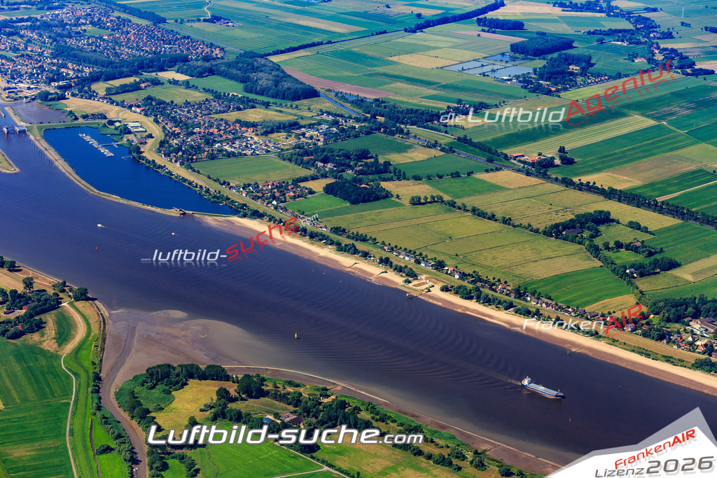 aktuelles Luftbild von  Lienen - Luftaufnahme wurde 2018 von https://frankenair.de mittels Flugzeug (keine Drohne) erstellt.
