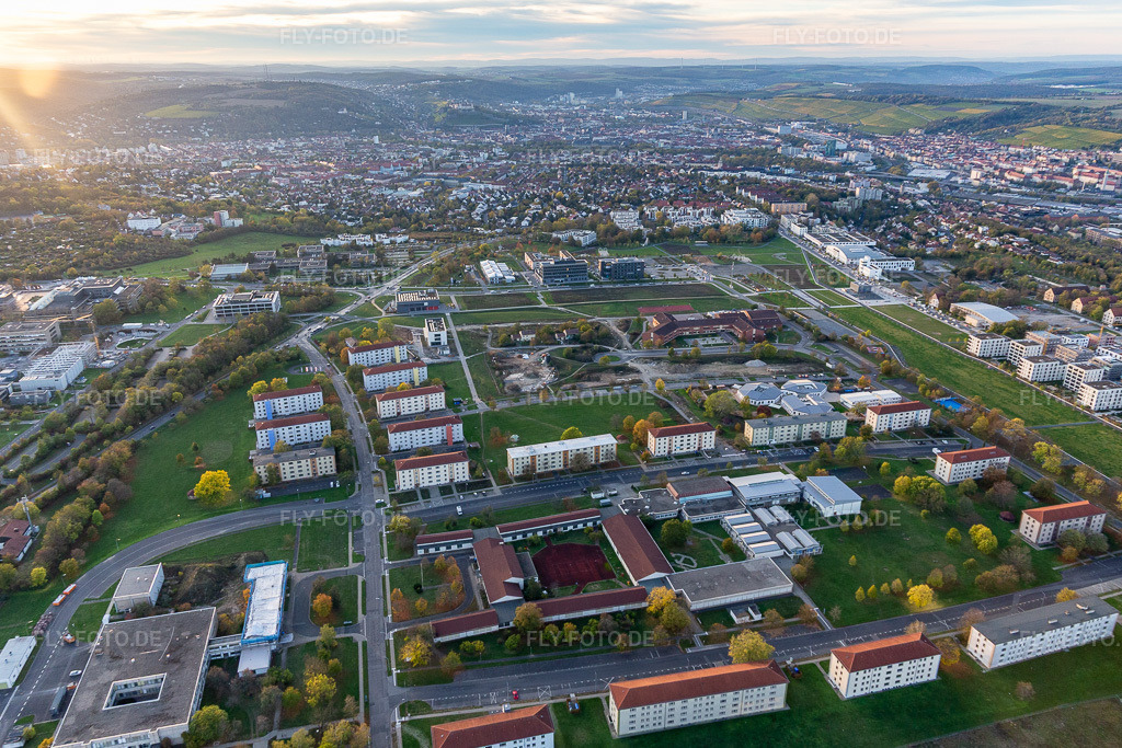 Luftbild: Campus Hubland Nord der Universität Würzburg im Ortsteil Frauenland in Würzburg im Bundesland Bayern in Deutschland. Foto: IMG_119737.jpg vom 26.10.2019 durch Werner Riehm/FLY-FOTO.de