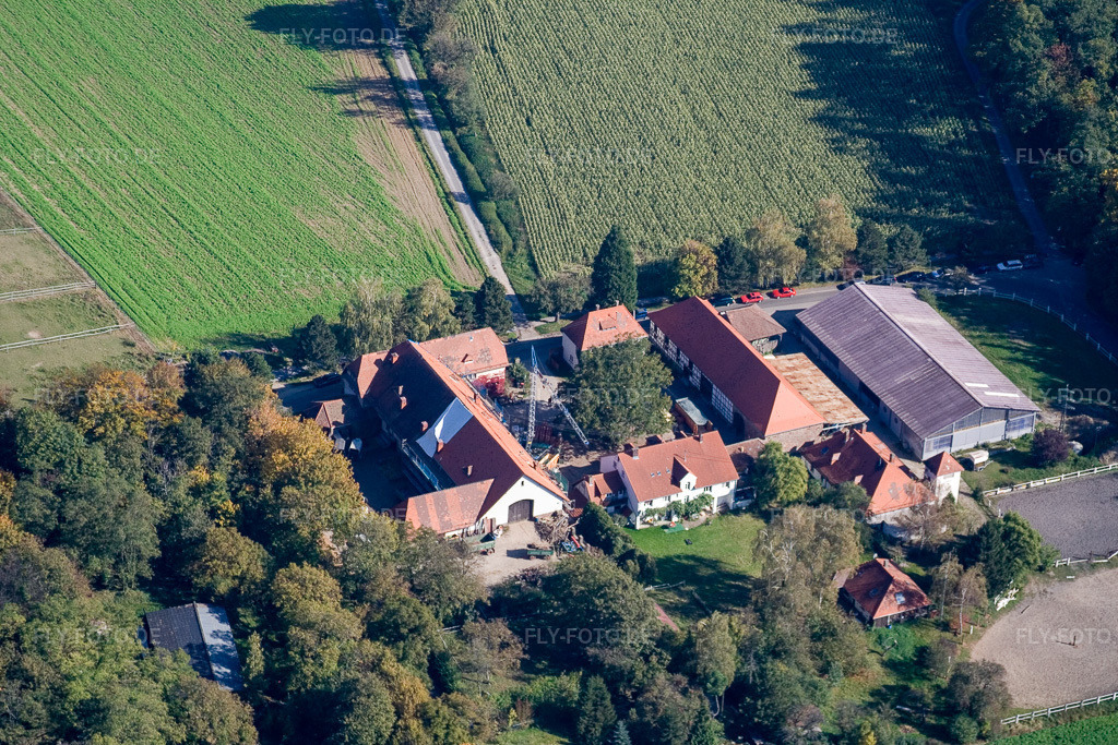 Luftbild: Rittnerthof im Ortsteil Durlach in Karlsruhe im Bundesland Baden-Württemberg in Deutschland. Foto: IMG_8591.jpg vom 14.10.2007 durch Werner Riehm/FLY-FOTO.de