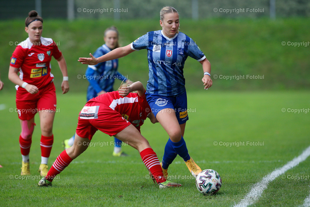 A_LUI_180922_11 | SPORT,FUSSBALL,PLANET PURE FRAUEN BUNDESLIGA SPG UNION KLEINMUENCHEN/BLAU WEISS LINZ—SKV DER POOLBAUER ALTENMARKT 18.09.2022 IM BILD: ELENA GRUENBERGER (KLEINMUENCHEN ) UND MICHAELA NEDOROSTOAVA  (ALTENMARKT) FOTO:FOTOLUI