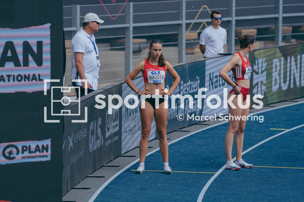 Deutsche Meisterschaften der Frauen und Männer 2026 | Jenna Haudek, LG Brillux Münster, 4x100-Meter-Staffel, Deutsche Meisterschaften der Frauen und Männer 2026, Lohrheidestadion Bochum-Wattenscheid, 26.07.2026. Foto: Marcel Schwering / sportimfokus - Realisiert mit Pictrs.com