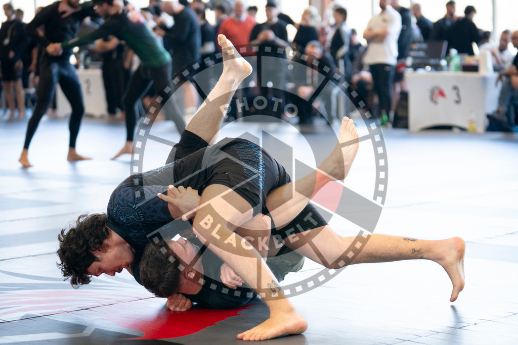 20240309PBB6225 | Fighters compete during the International Luta Livre (ILLCS) Spring Championship in Hannover, Germany, on March 9, 2024.