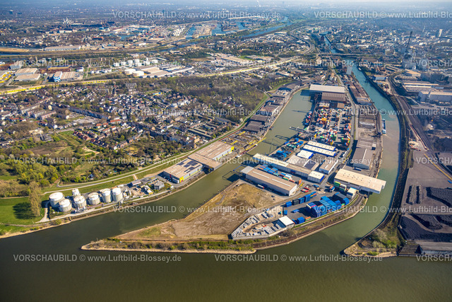 Duisburg250401972Parallelhafen | Luftbild, Neuenkamp Parallelhafen und Außenhafen, Fluss Rhein, Hochfeld, Duisburg, Ruhrgebiet, Nordrhein-Westfalen, Deutschland
