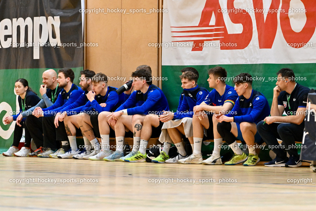 SC Ferlach vs. ALPLA HC Hard 2.3.2024 | Spielerbank SC Ferlach, SC Ferlach vs. ALPLA HC Hard 2.3.2024, SC Ferlach vs. ALPLA HC Hard am 02.03.2024 in Ferlach (Ballspielhalle Ferlach), Austria, (Photo by Bernd Stefan)