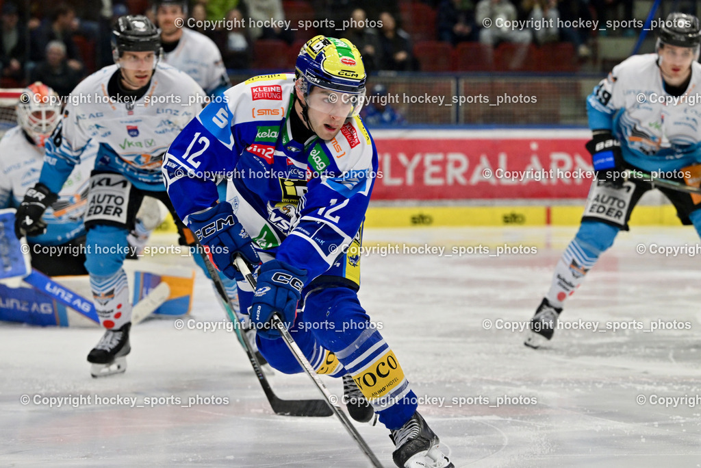 EC IDM WÄRMEPUMPEN VSV vs. Steinbach Black Wings Linz | #12 Brett Budgell EC VSV, EC IDM WÄRMEPUMPEN VSV vs. Steinbach Black Wings Linz, EC IDM WÄRMEPUMPEN VSV vs. Steinbach Black Wings Linz am 04.03.2026 in Villach (Stadthalle Villach), Austria, (Photo by Bernd Stefan)