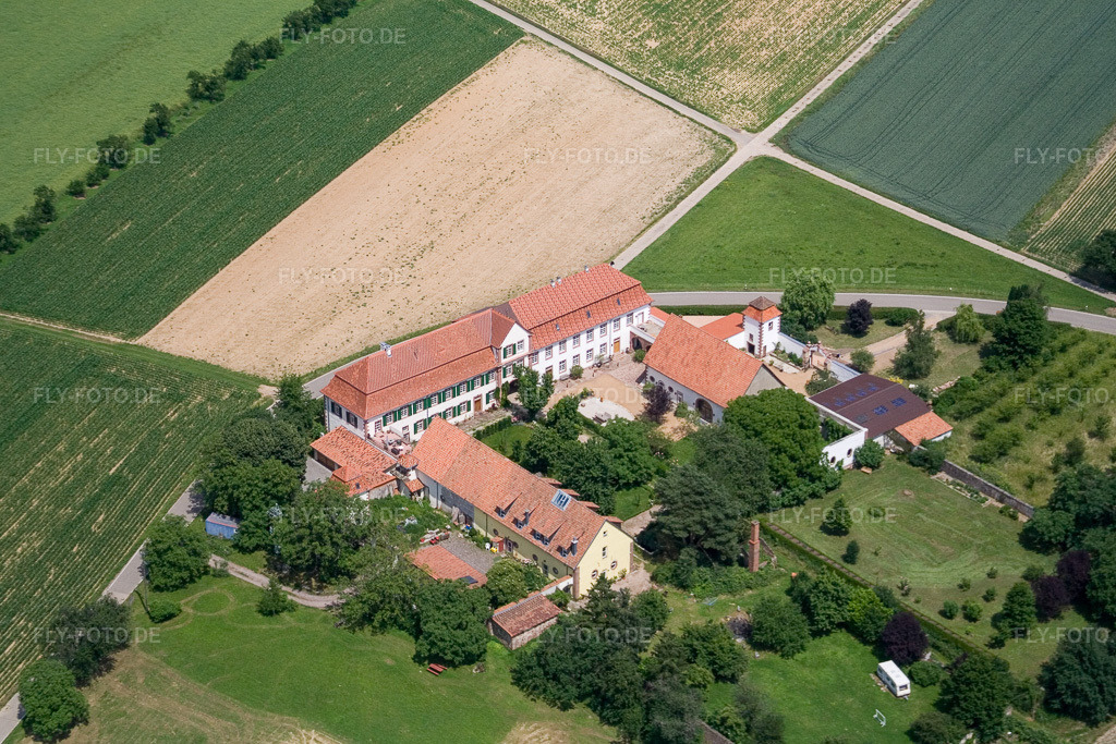 Luftbild: Werkstatt für betreutes Wohnen Werkstatt für verborgene Talente gemeinnützige GmbH im Haftelhof in Schweighofen im Bundesland Rheinland-Pfalz in Deutschland. Foto: IMG_11144.jpg vom 14.06.2008 durch Werner Riehm/FLY-FOTO.de