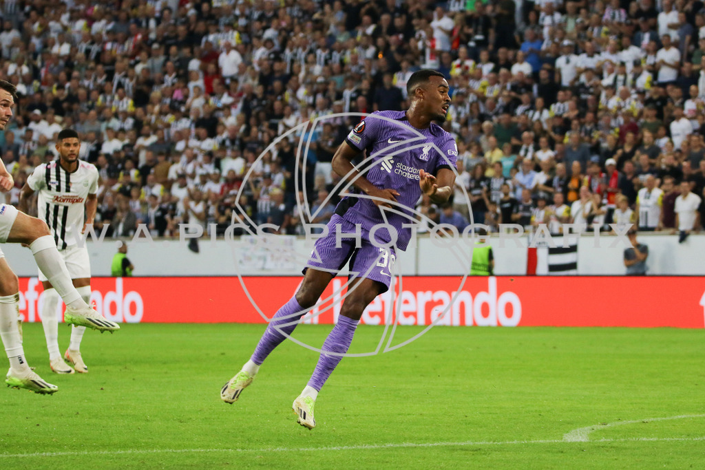 LASK Linz - FC Liverpool | LINZ,AUSTRIA,21.SEPT.23 - UEFA Europa League, LASK Linz - FC Liverpool, Image shows: Ryan Gravenberch (Liverpool FC).
Photo: Sportmediapics.com/ Andreas Willdoner