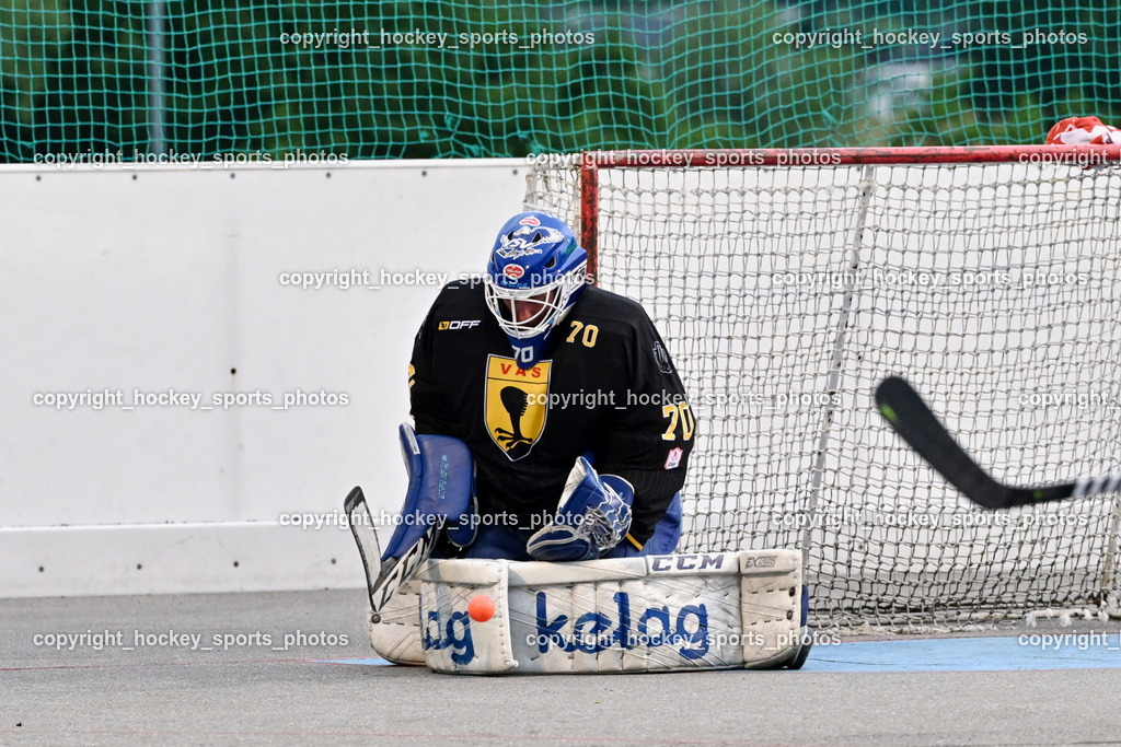 ASKÖ Hockey Villach vs. VAS Ballhockey  | #70 Moser Lukas VAS Villach, ASKÖ Hockey Villach vs. VAS Ballhockey , ASKÖ Hockey Villach vs. VAS Ballhockey  am 06.07.2025 in Villach (Alpen Arena ), Austria, (Photo by Bernd Stefan)