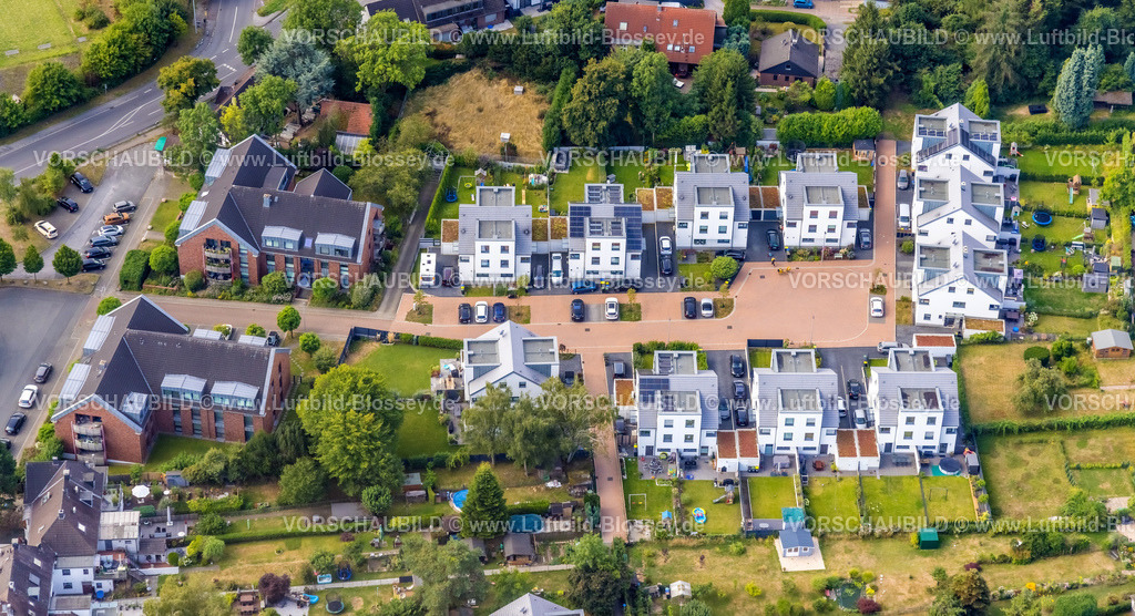Muelheim220801988 | Luftbild, Neubau Wohnsiedlung Fünter Hof, Heißen - Mitte, Mülheim an der Ruhr, Ruhrgebiet, Nordrhein-Westfalen, Deutschland