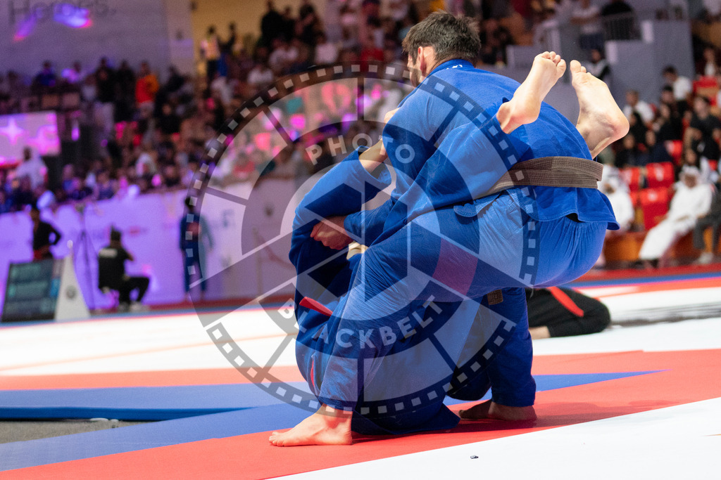 20231109PBB5698 | Fighters compete during the AJP World Professional Championship in the Mubadala Arena in Abu Dhabi, Arab United Emirates, on November 9, 2023.
