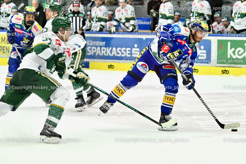 EC IDM WÄRMEPUMPEN VSV vs. FTC-TELEKOM JÉGKORONG | #22 Milan Horvath FTC-Telekom, #9 Alexander Rauchenwald EC VSV, EC IDM WÄRMEPUMPEN VSV vs. FTC-TELEKOM JÉGKORONG, EC IDM WÄRMEPUMPEN VSV vs. FTC-TELEKOM JÉGKORONG am 19.10.2025 in Villach (Stadthalle Villach), Austria, (Photo by Bernd Stefan)