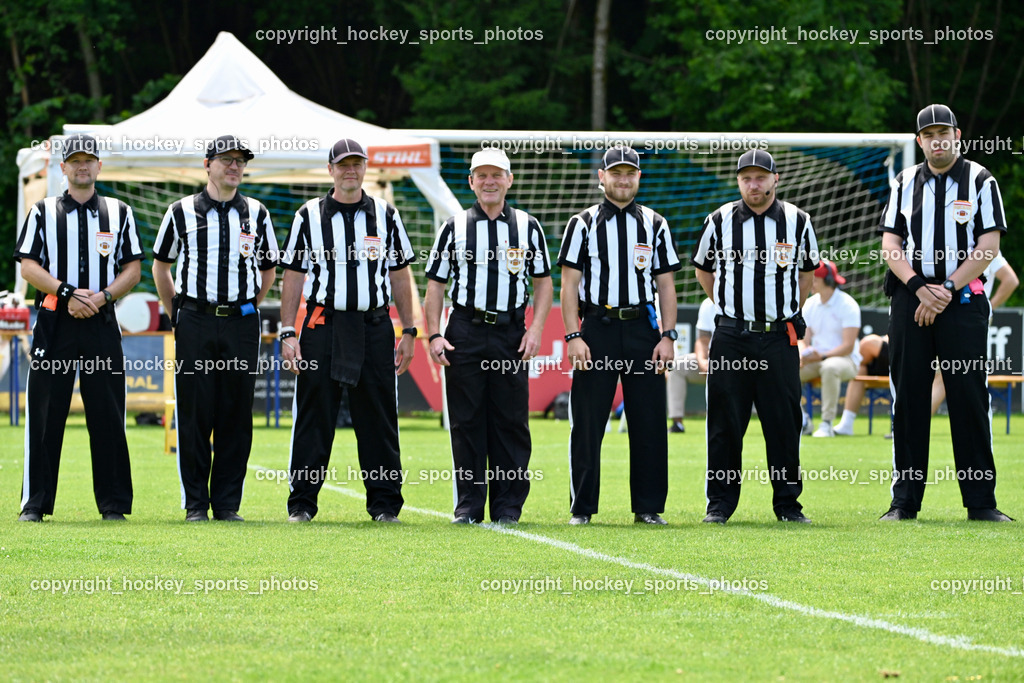 Carinthian Lions vs. Cineplexx Blue Devils | Referees, Carinthian Lions vs. Cineplexx Blue Devils, Carinthian Lions vs. Cineplexx Blue Devils am 09.06.2025 in Klagenfurt (ASV Sportplatz), Austria, (Photo by Bernd Stefan)