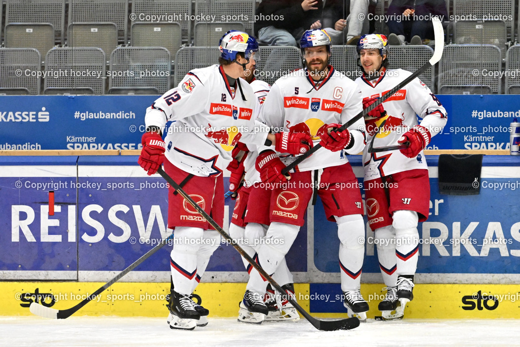 EC IDM Wärmepumpen VSV vs. EC Red Bull VSV | #12 Michael Raffl EC Red Bull Salzburg, #5 Thomas Raffl EC Red Bull Salzburg, #48 Lucas Thaler EC Red Bull Salzburg, EC IDM Wärmepumpen VSV vs. EC Red Bull VSV, EC IDM Wärmepumpen VSV vs. EC Red Bull Salzburg am 16.01.2026 in Villach (Stadthalle Villach), Austria, (Photo by Bernd Stefan)