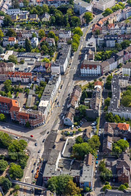 Muelheim220802229 | Luftbild, Dickswall Kanalbaustelle, Altstadt I - Südost, Mülheim an der Ruhr, Ruhrgebiet, Nordrhein-Westfalen, Deutschland