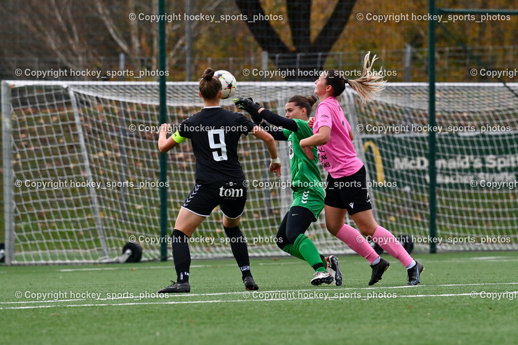 Liwodruck Carinthians Hornets vs. FC Pingau Saalfelden Frauen 29.10.2023  | #9 Sophie Lappe, #1 Kaeyla Noble, #9 Nina Mele