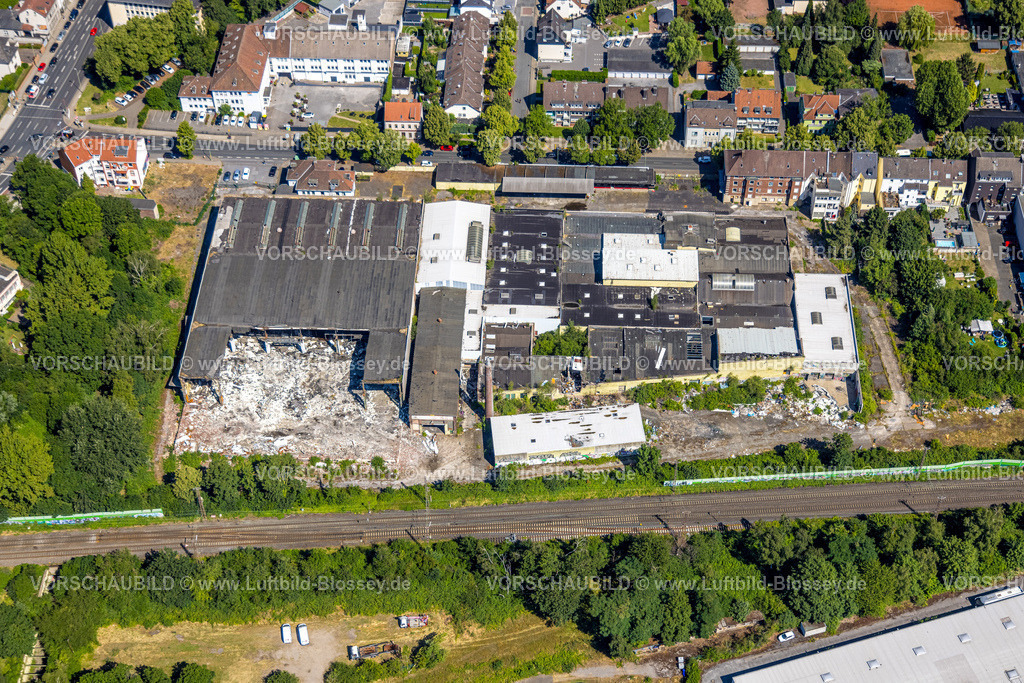 Essen230702619 | Luftbild, Abrissarbeiten ehemaliger Milchhof Kutel am Palmbuschweg, Altenessen, Essen, Ruhrgebiet, Nordrhein-Westfalen, Deutschland