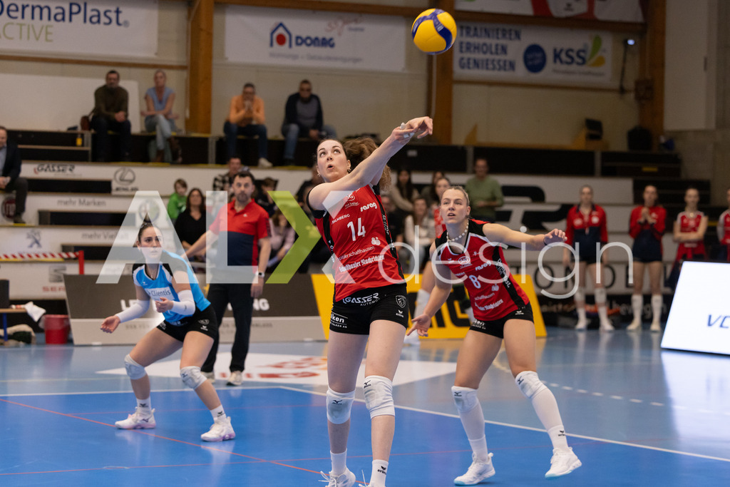 Volleyball I Frauen I Saison 2025-2026 I Volleyball NLA | Women I 1/2 Finals I  VC Kanti Schaffhausen - Sm'Aesch Pfeffingen I 07.03.2026 | 14 Josipa Marković (HR) (VC Kanti Schaffhausen) – Aussen - Realisiert mit Pictrs.com