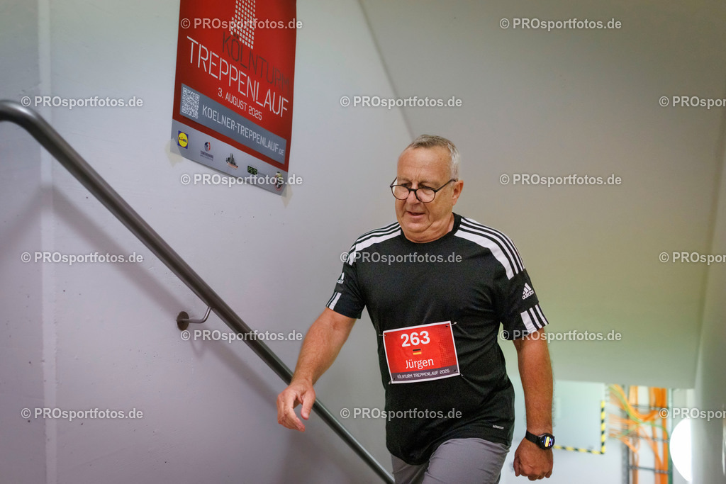 KölnTurm Treppenlauf; Köln, 03.08.2025 | Impressionen vom KölnTurm Treppenlauf am 03.08.2025 in Köln (Nordrhein-Westfalen). 