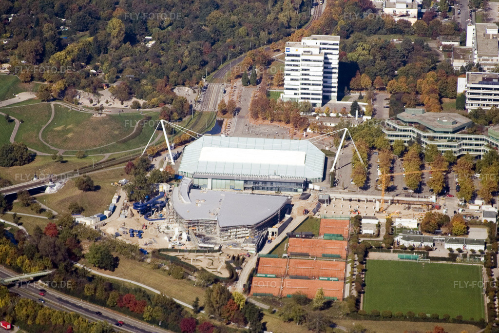 Luftbild: Europahalle im Ortsteil Südweststadt in Karlsruhe im Bundesland Baden-Württemberg in Deutschland. Foto: IMG_8677.jpg vom 14.10.2007 durch Werner Riehm/FLY-FOTO.de
