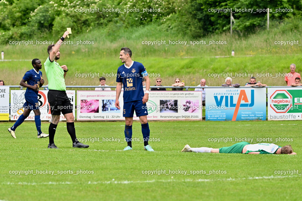 ATUS Velden vs. VST Völkermarkt | Dominik Sodamin Referee, #15 Manuel Wallner ATUS Velden, ATUS Velden vs. VST Völkermarkt, ATUS Velden vs. VST Völkermarkt am 30.05.2024 in St. Egyden (Sportpark St. Egyden), Austria, (Photo by Bernd Stefan)