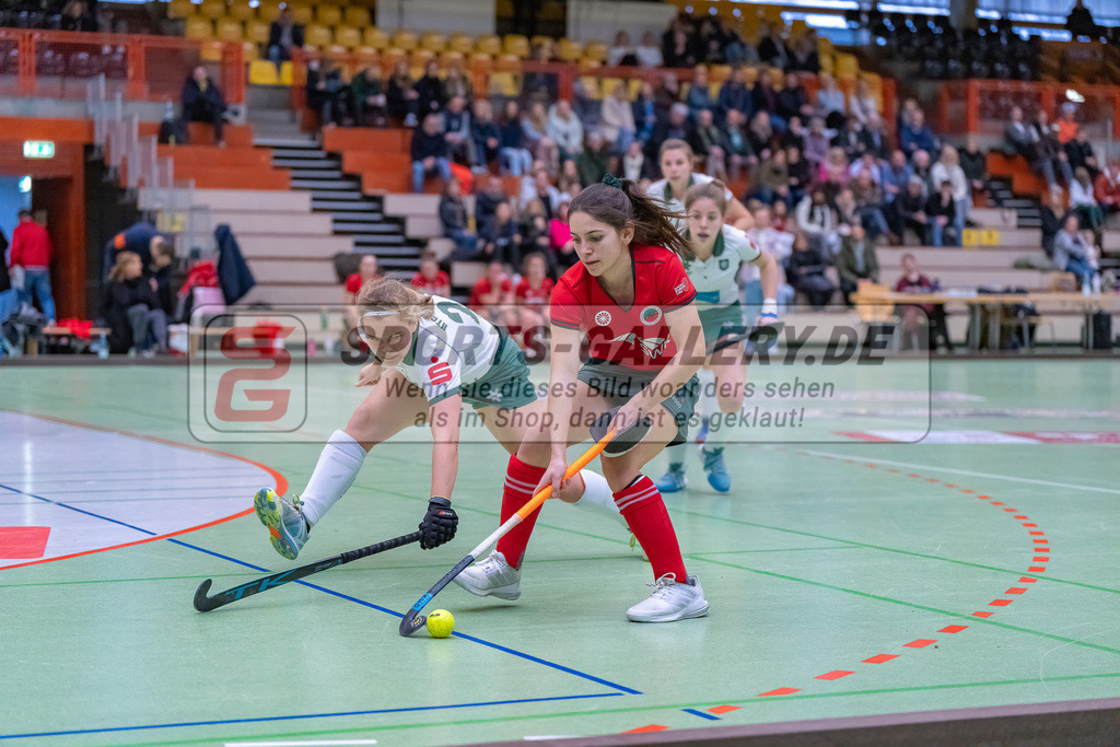 HK_20240114_108107 | 1. Bundesliga Damen Crefelder HTC - Uhlenhorst Mülheim am 14.1.2024 Halle Glockenspitz, Krefeld , Katharina Wenserski ( Crefelder HTC #3 )