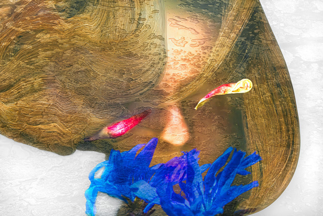 Flowers (I Am Nature Series) | In the I Am Nature series, a woman exists in a state of assimilation with the environment. Her eyes and mouth are obscured by natural elements, depriving her of the ability to speak or see. This visual metaphor addresses the high expectations imposed on a woman’s appearance and the pain of being reduced to a passive decoration, stripped of individuality and intellect. Profound isolation behind the surface aesthetic is often the price of beauty. This is a preview image. The original has a resolution of 10630 x 7087 px. - Realisiert mit Pictrs.com