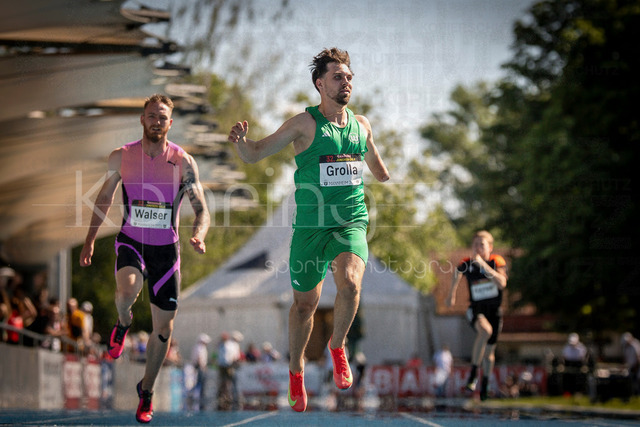 Juniorengala 2026; Mannheim, 13.06.2026 | MANNHEIM, GERMANY - JUNE 13, 2026 :  Phil Grolla (GER/VfL Wolfsburg) competing in the para 100m during the Juniorengala 2026 at Michael-Hoffmann-Stadion on June 13, 2026 in Mannheim, Germany.