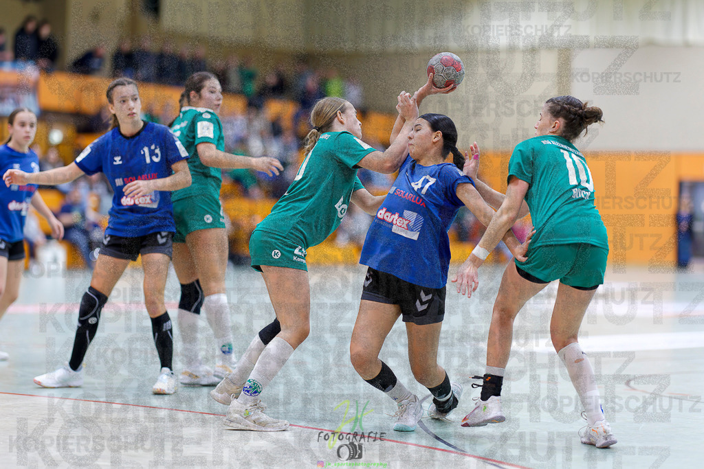 Jugenbundesliga wJB; HSG Kleenheim/Langgöns - SG Kappelwindeck/Steinbach | Jugenbundesliga wJB; HSG Kleenheim/Langgöns - SG Kappelwindeck/Steinbach am 23.11.2025 in Oberkleen (Weidig-Halle)Photo © 2025 - Jörg Heinrich - Realisiert mit Pictrs.com