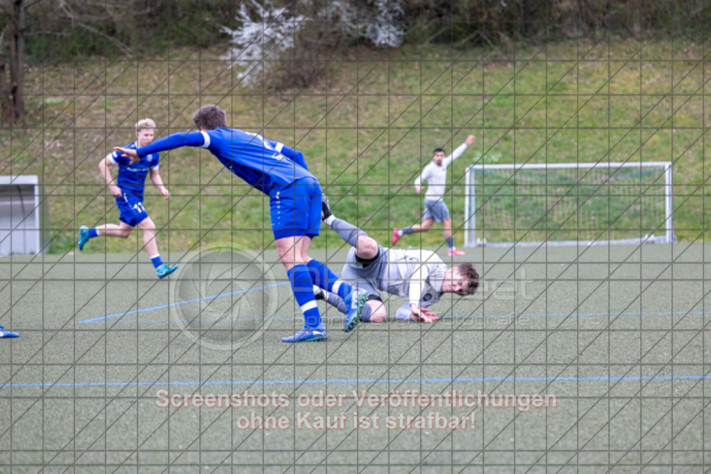 20250330_171641_0900 | #,TSG Salach (blau) vs. SC Geislingen II (weiß/grau), Fußball, Bezirksliga - Bezirk Neckar/Fils, 20. Spieltag, Saison 2024/2025, Kunstrasensportplatz, Staufenecker Str. 41, 73084 Salach, 30.03.2025 - 15:30 Uhr,Foto: PhotoPeet-Sportfotografie/Peter Harich