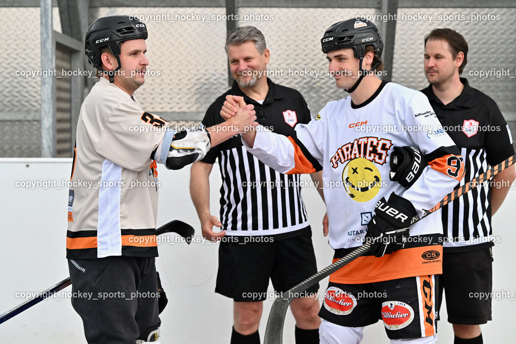Carinthian Team Zehenthof vs. Ultras Spittal | #33 Hoffelner Florian Spittal Ultras, #97 Wuntschek Dominik Carinthian Team Zehenthof, Alois Steiner Referee, Eicher Herbert Referee, Carinthian Team Zehenthof vs. Ultras Spittal, Carinthian Team Zehenthof vs. Ultras Spittal am 10.05.2026 in Villach (Alpen Arena ), Austria, (Photo by Bernd Stefan)