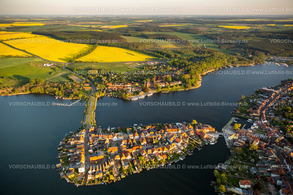 Malchow14043486 | Malchow mit Malchower See und Altstadtinsel mit Alter Markt,  Malchow, Mecklenburgische Seenplatte, Mecklenburger Seenplatte  , Mecklenburg-Vorpommern, Deutschland