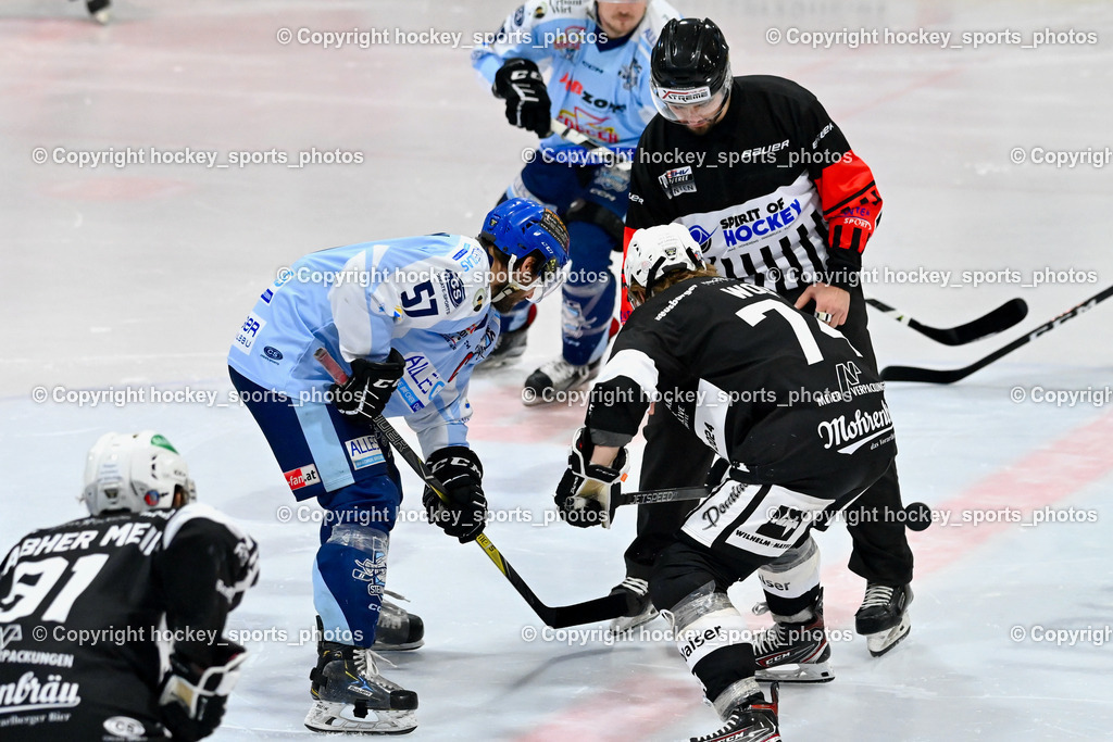ESC Steindorf vs. SC Hohenems 11.3.2023 | MEIXNER Sebastian Referee, #57 Wilfan Franz, #74 Wolf Marcel