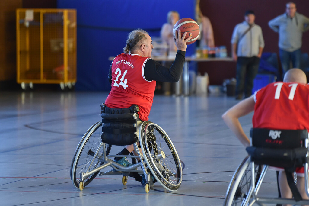 2024-10-26-0651 | RSKV Tuebingen vs. Hannover United 2, Rollstuhlbasketball, 2. Bundesliga Sued, 3. Spieltag, Saison 2024/2025, 26.10.2024, Foto: Ralph Kunze - Realisiert mit Pictrs.com