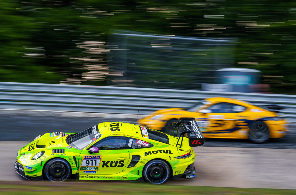 Nürburgring Langstrecken Serie (NLS) | 02.08.2024 Nürburgring Langstrecken Serie (NLS), Nürburgring,Deutschland, Bild: #911 Manthey EMA,  Ayhanca Güven, Thomas Preinig und Laurens Vanthoor im Porsche 911 GT3 RFoto: Robin Huth 2024 - Realisiert mit Pictrs.com