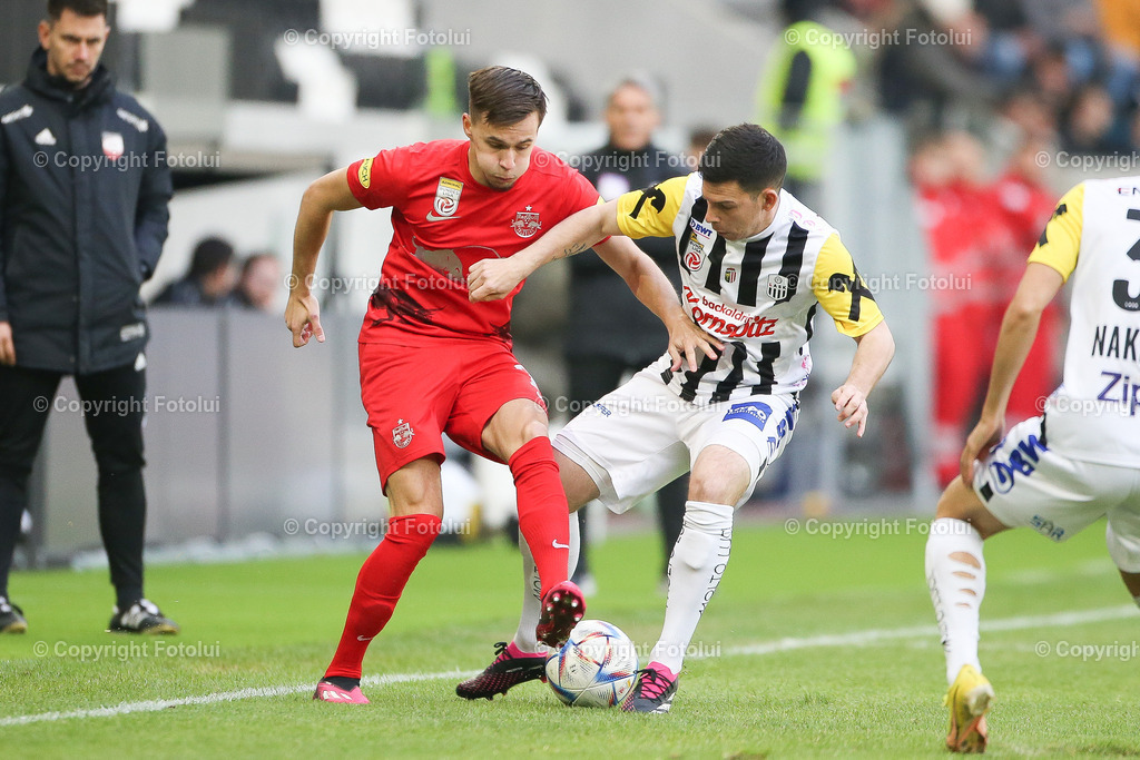 A_LUI_20230312_0006 | SPORT FUSSBALL ADMIRAL BUNDESLIGA 2022/23 LASK VS FC RED BULL SALZBURG
IM BILD: Peter Michorl (Lask), Amar Dedic (Red Bull Salzburg)
FOTO:FOTOLUI/UW
