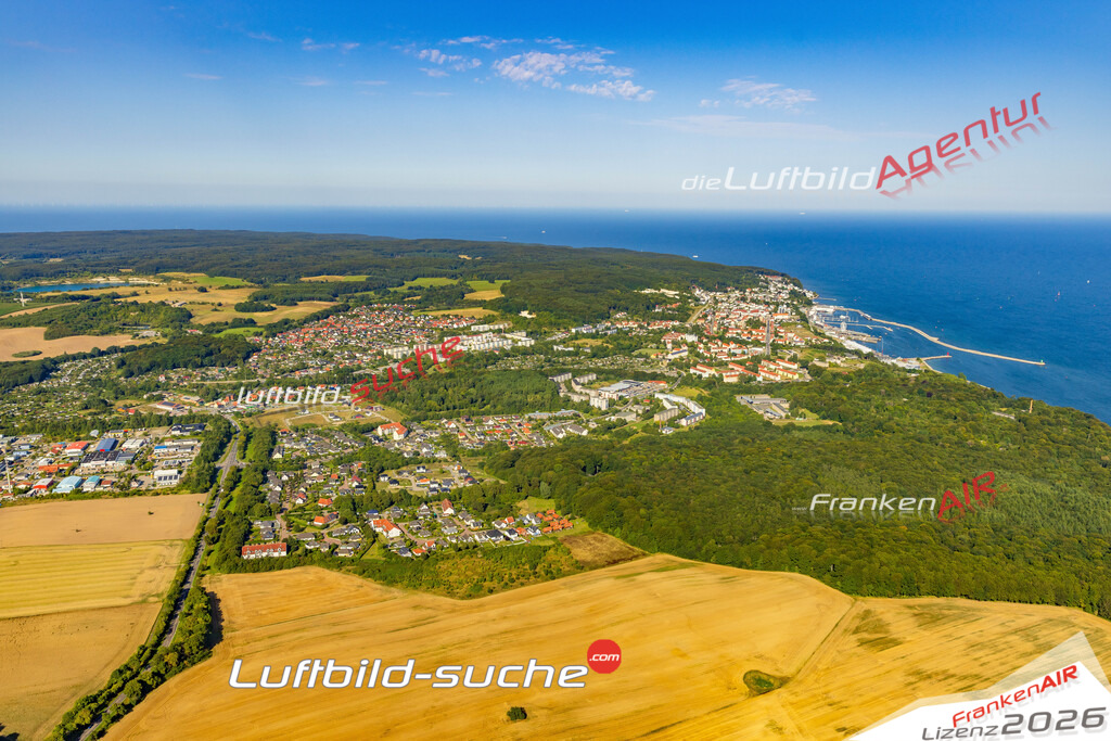 Luftaufnahme Lancken Sassnitz - Die Luftaufnahme wurde 2025 vom UL-Flugzeug heraus erstellt ( ohne Drohne ) - Hochauflösende Luftaufnahme - für professionelle Ausdrucke geeignet. Die Geschenkidee !Mit Lizenz und Bildrechte bestellbar