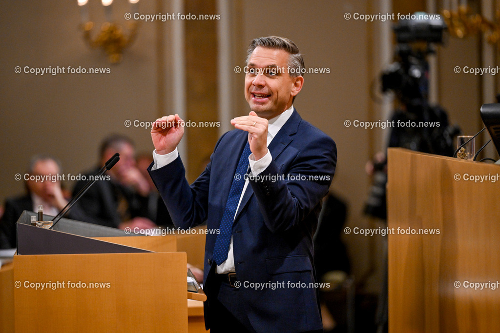 Landhaus Linz_ Promenade_ Landtagssitzung_ 25.01.2024-69 | 25.01.2024, Landhaus Linz AUT, Promenade, Landtagssitzung, im Bild LR Wolfgang Hattmannsdorfer (VP)