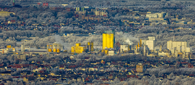 Hamm221200984OelmuehleBroekelmann | Luftbild, Winterlicher Hafen mit Brökelmann Ölmühle am Datteln-Hamm-Kanal,  Rhynern, Hamm, Ruhrgebiet, Nordrhein-Westfalen, Deutschland